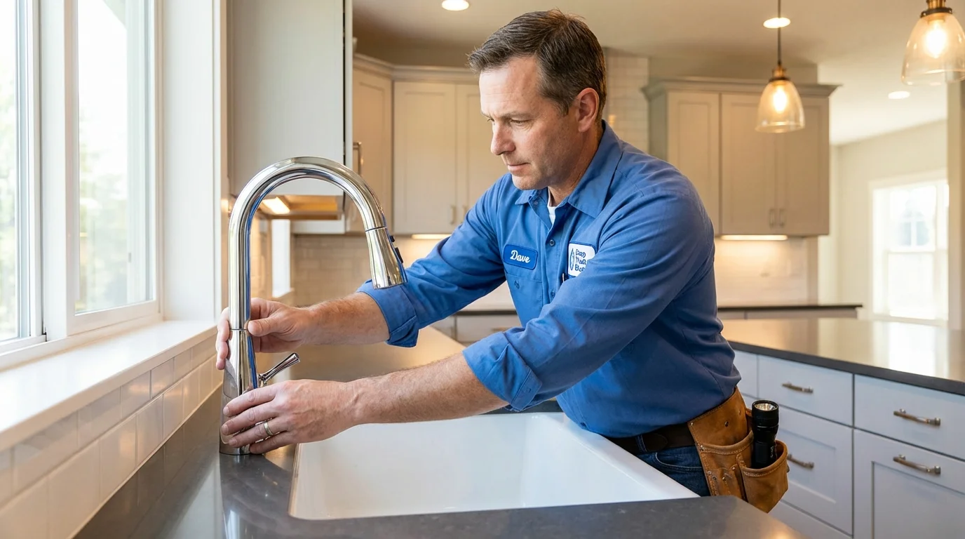 Kitchen faucet installation by Johns Plumbing LLC in West Hills
